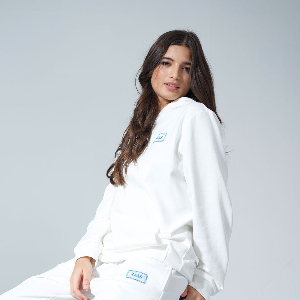 Be The Change White Hoodie and Sweatpants Set (SUSTAINABLE) – Eco-Friendly Casual Loungewear