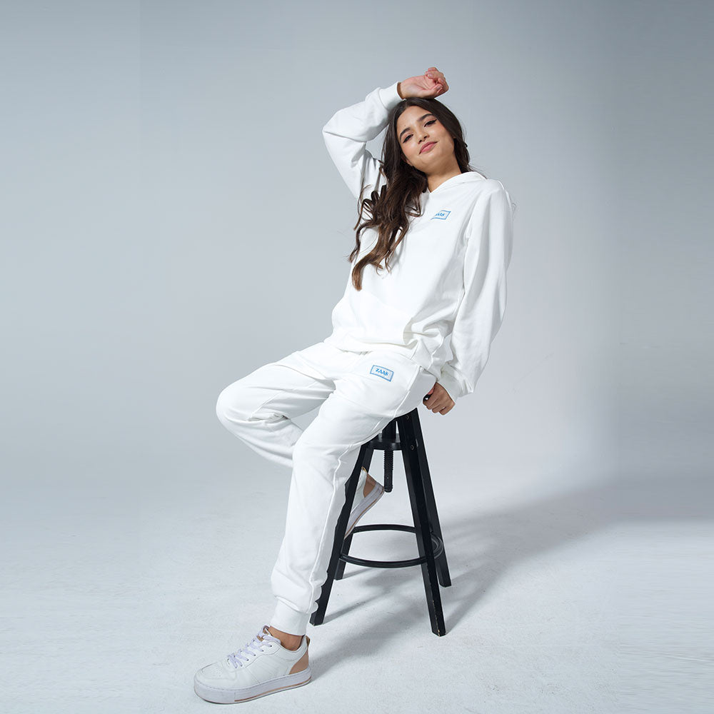 Be The Change White Hoodie and Sweatpants Set (SUSTAINABLE) – Eco-Friendly Casual Loungewear