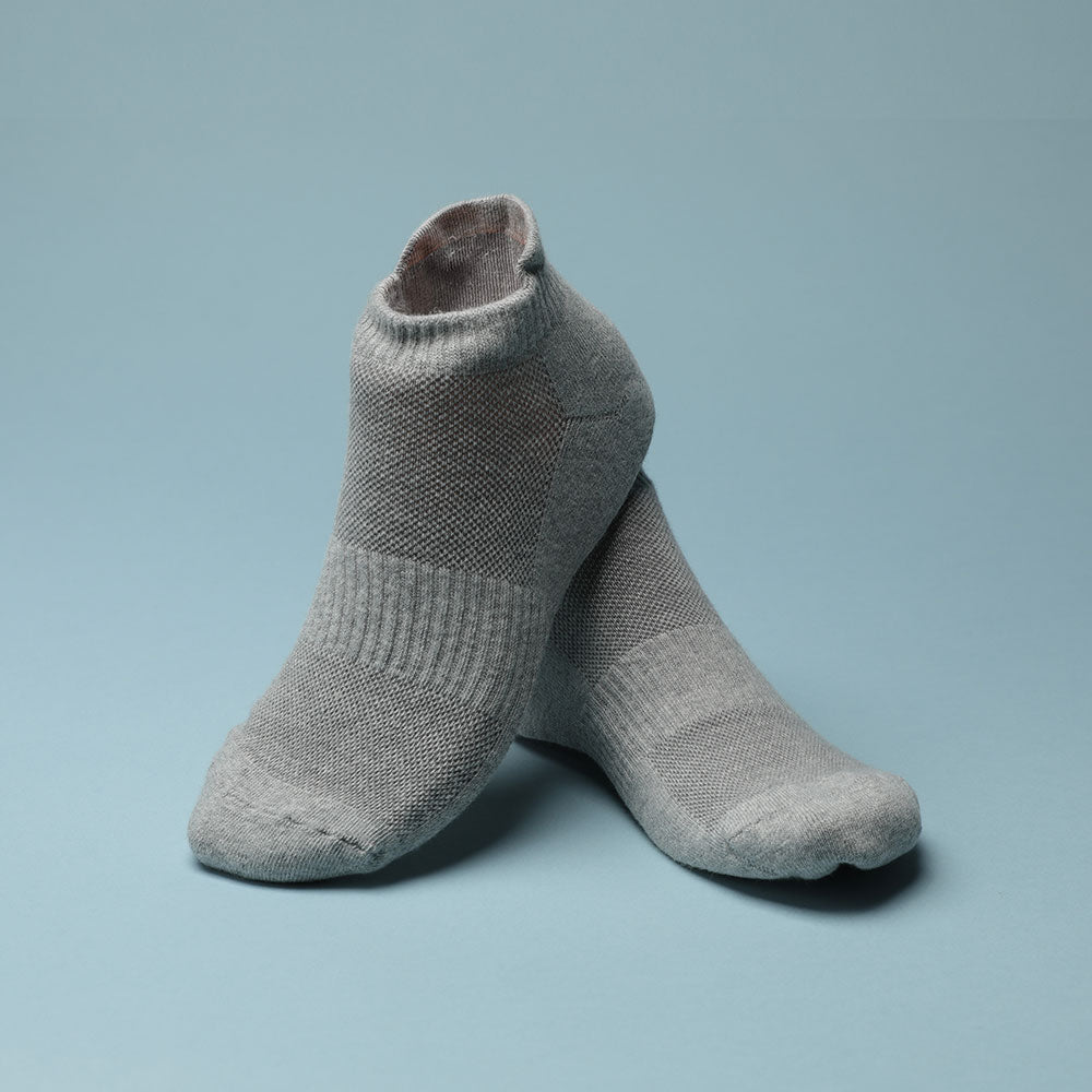 Grey Ankle Length Socks – Pack of 3 for Men & Women