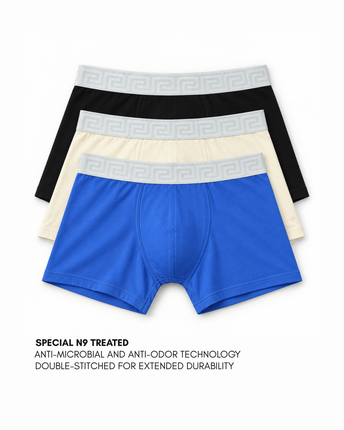 Geometric Luxe Comfort" Men's Trunks (Pack of 3)