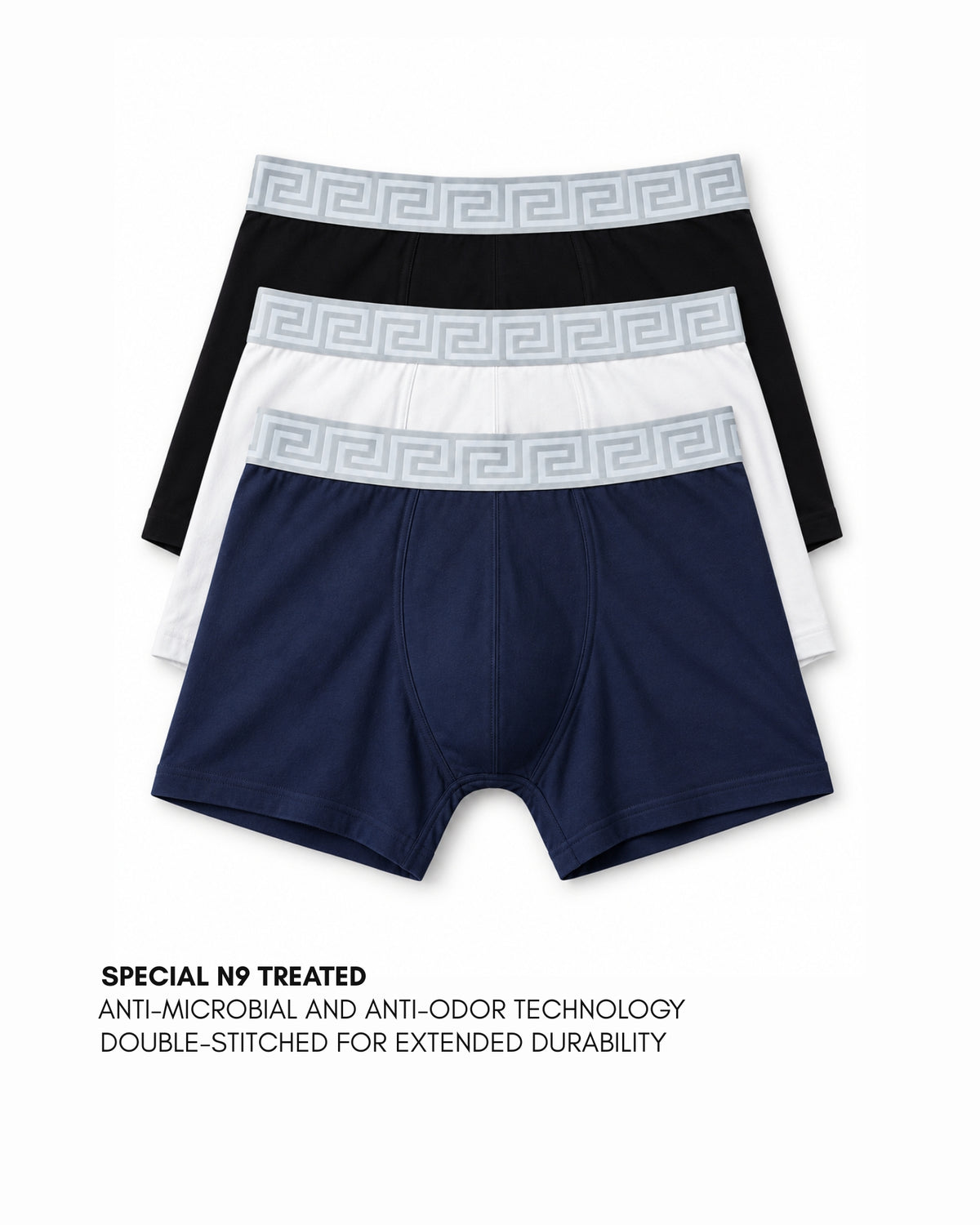 Geometric Luxe Comfort" Men's Trunks (Pack of 3) N9 Treated