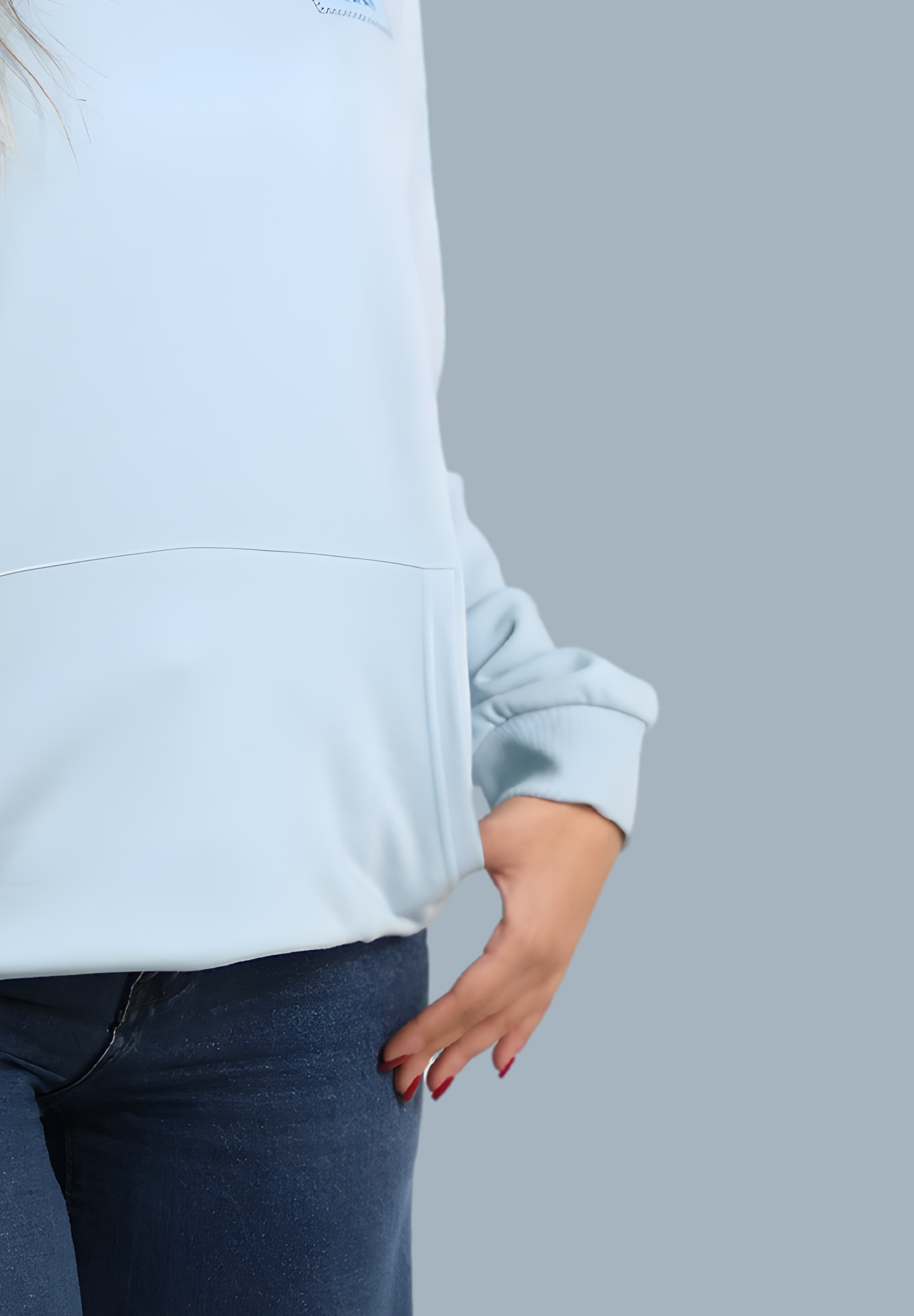 Hoodie Winter Comfort Baby Blue - Christmas Gift Set