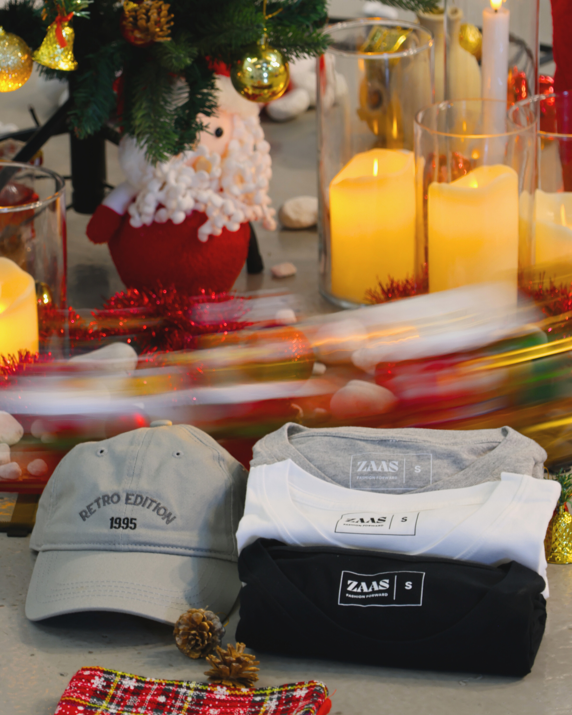 3 Pcs T-Shirt Combo, Grey Cap Christmas Gift