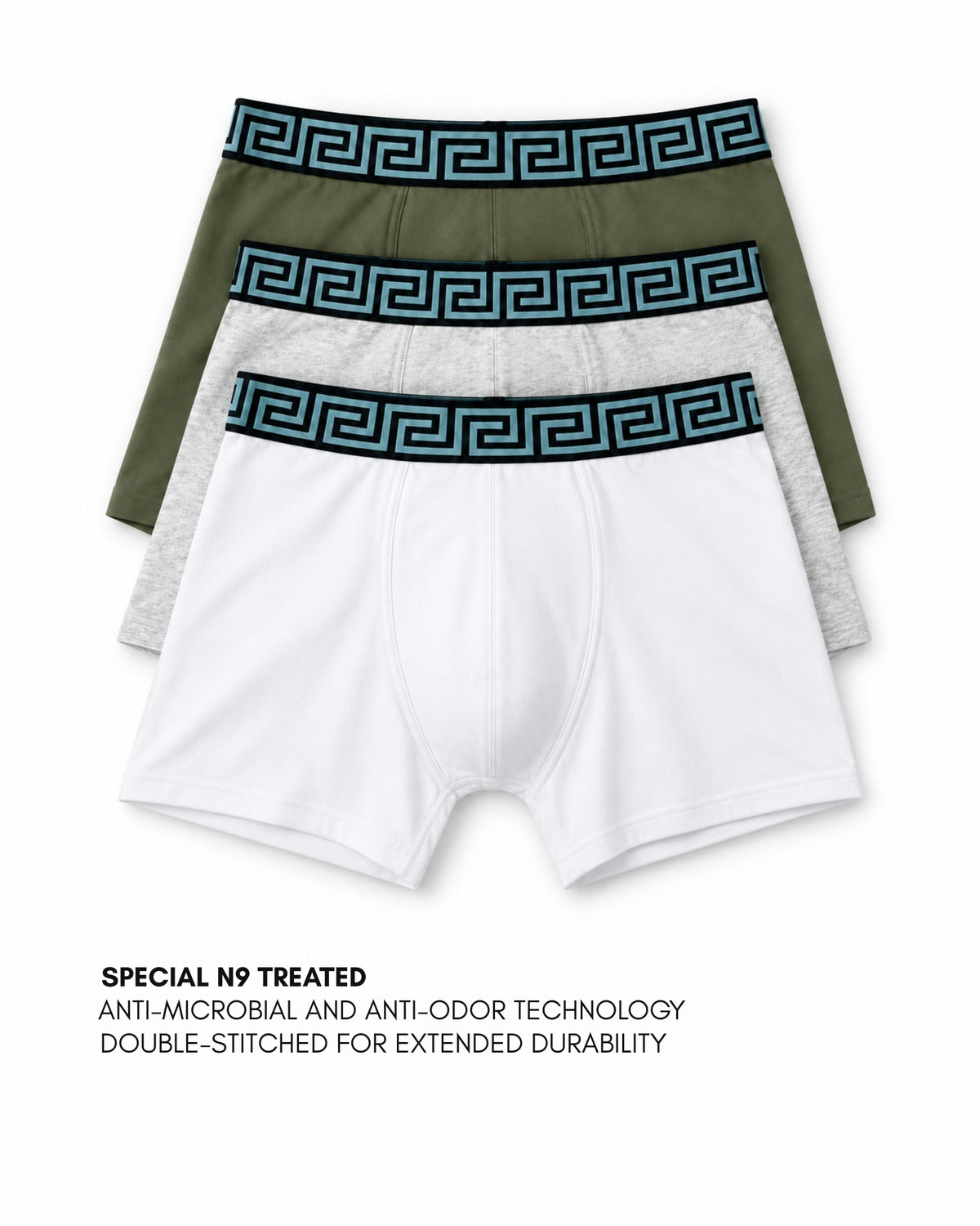 Anti-Bacterial Luxe Comfort Men's Trunks (Pack of 3)