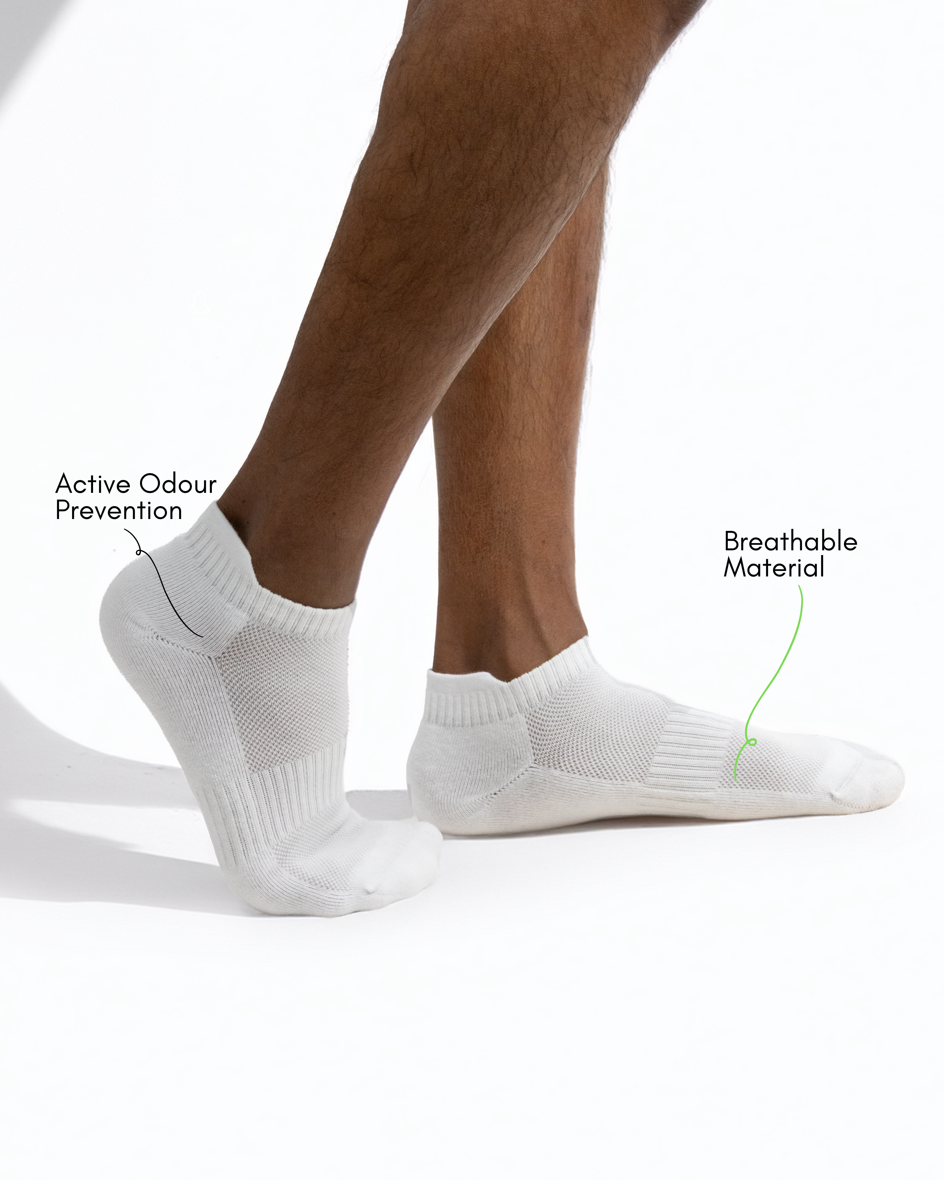 Active Odour Control Gym Ankle Socks – Pack of 3 | Breathable Gym Socks