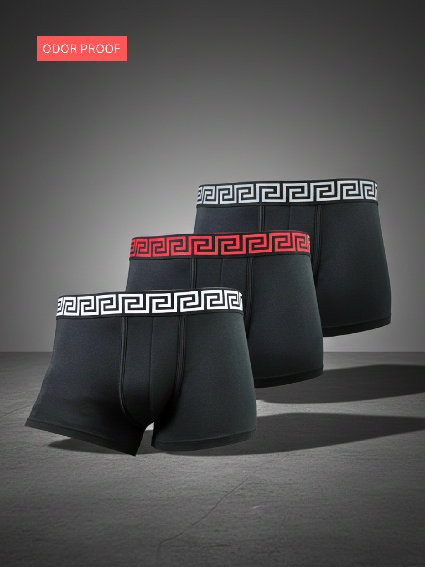 Breathable Ultimate Comfort Men's Underwear Trio – Premium Boxer Briefs Pack of 3