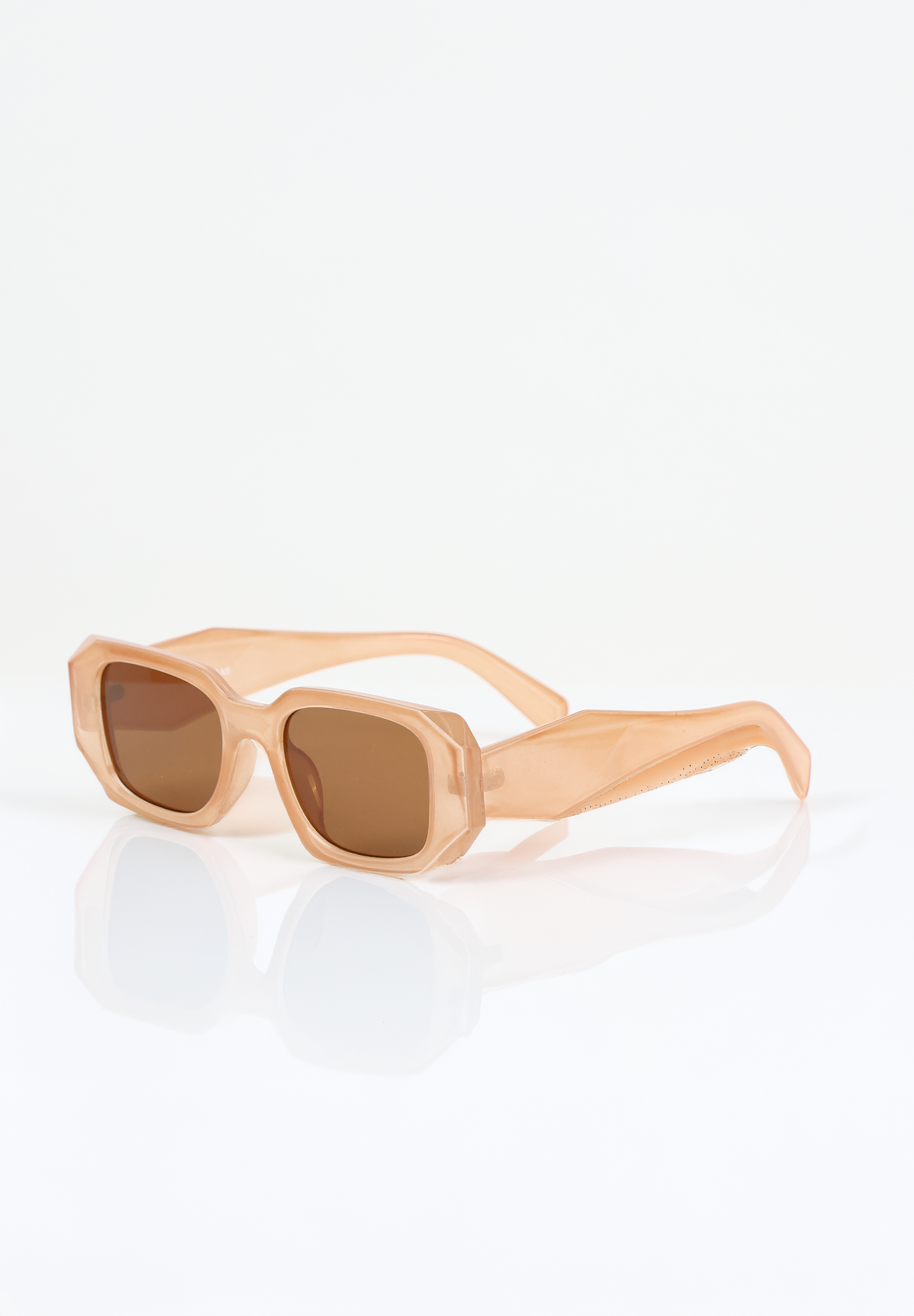 Retro Jelly Brown Square Sunglasses – Vintage UV400 Shades with Gradient Lenses