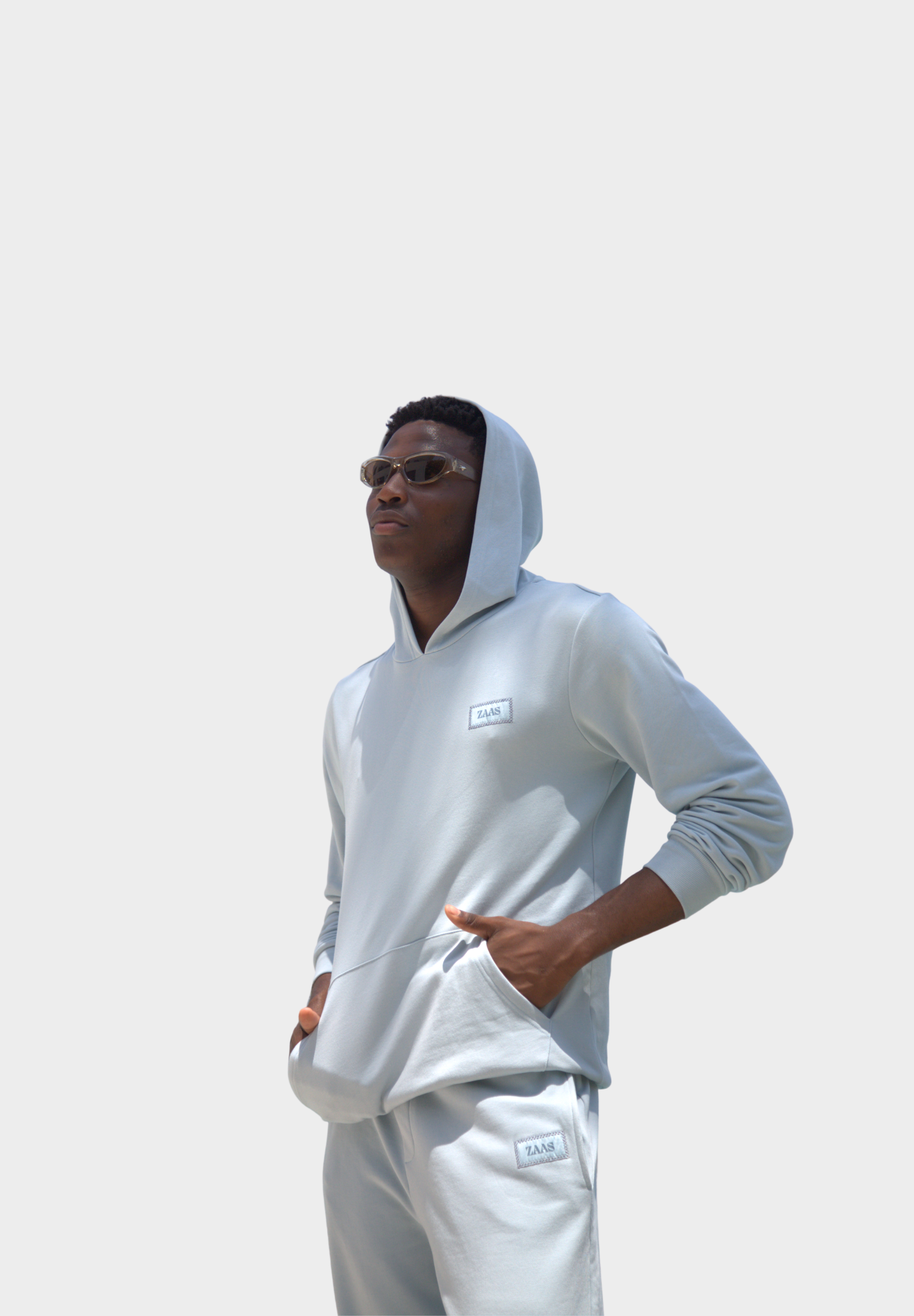 Sustainable Be the Change Hoodie Set with Pants - Baby Blue
