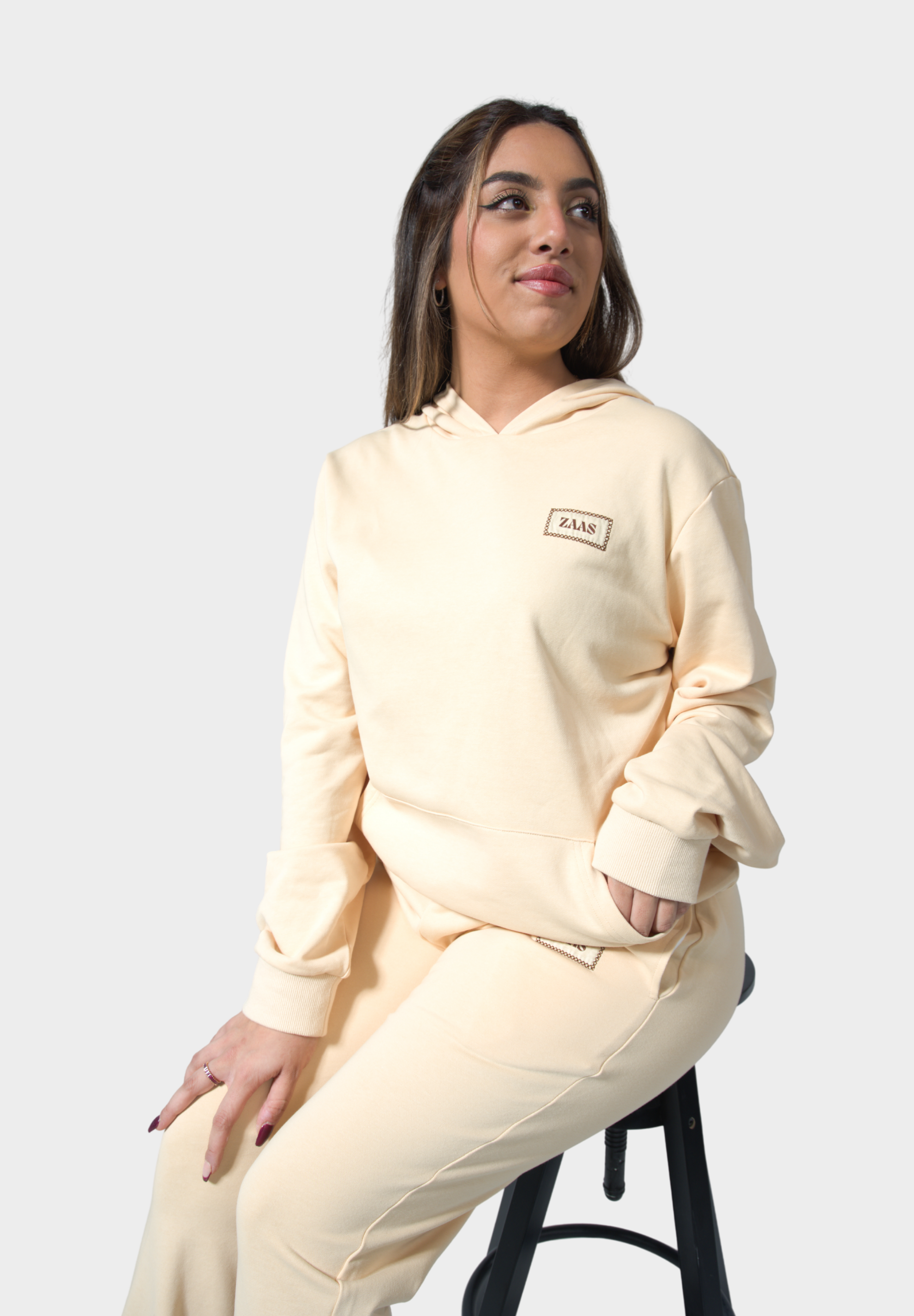 Sustainable Be the Change Hoodie Set with Pants - Beige