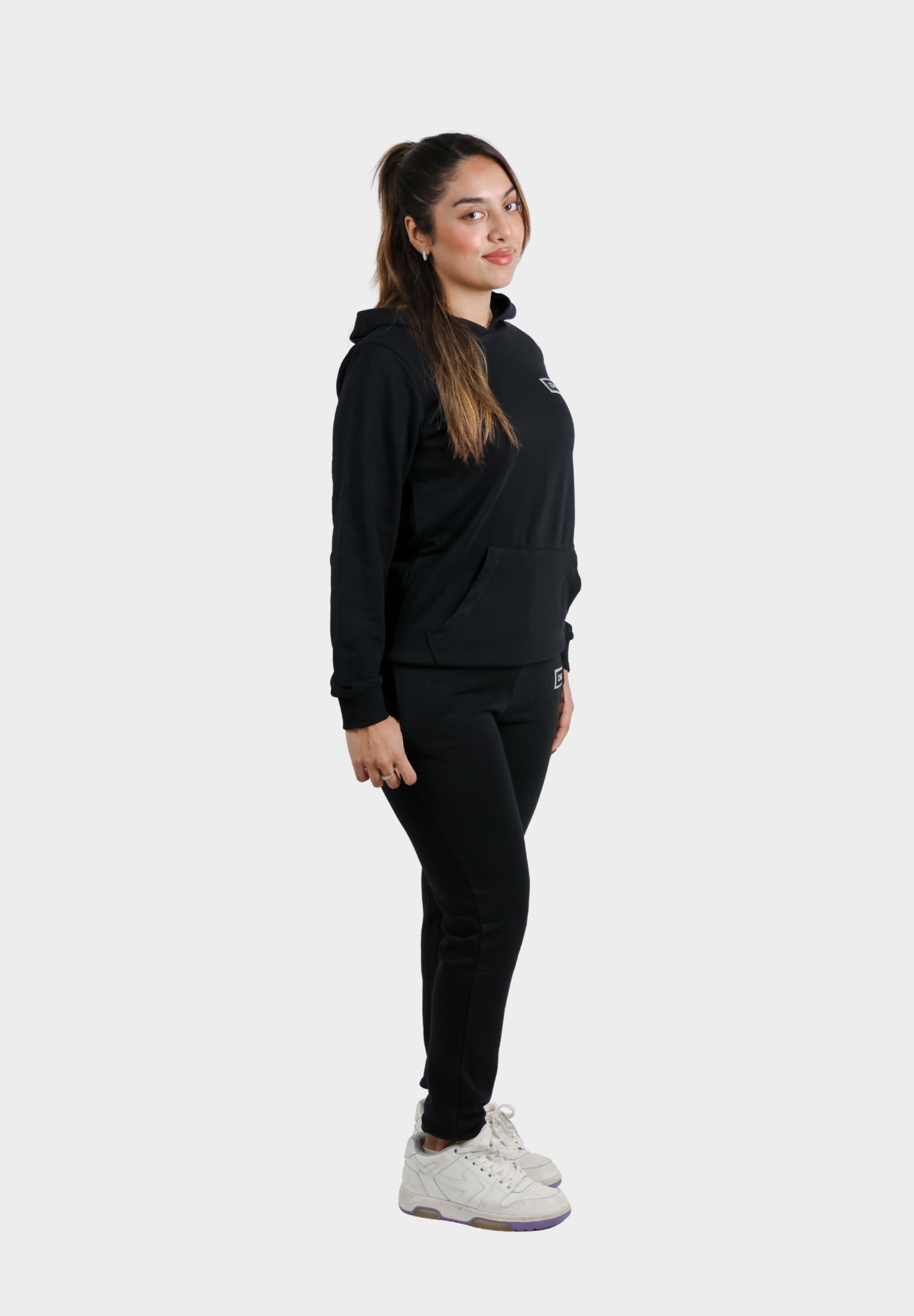 Winter Hoodie Set Black Comfort - 2 Piece Set
