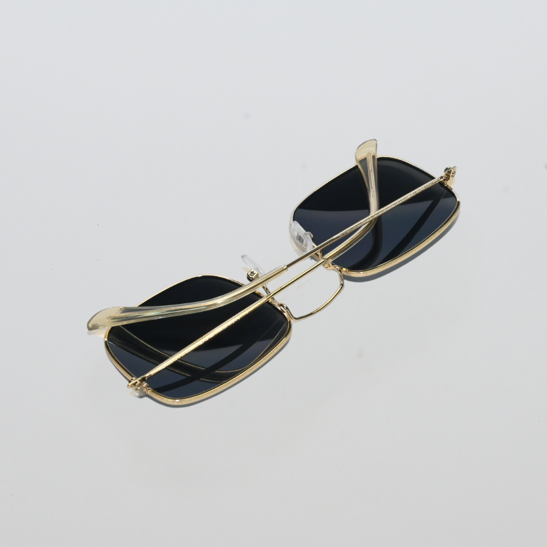 Gold retro sunglasses sales