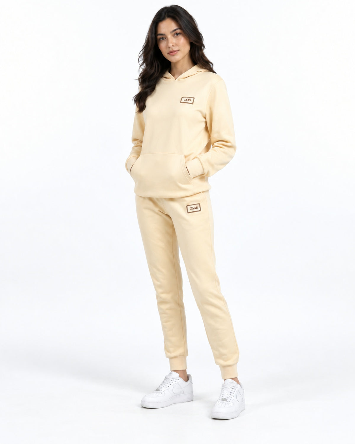 Sustainable Be the Change Hoodie Set with Pants - Beige