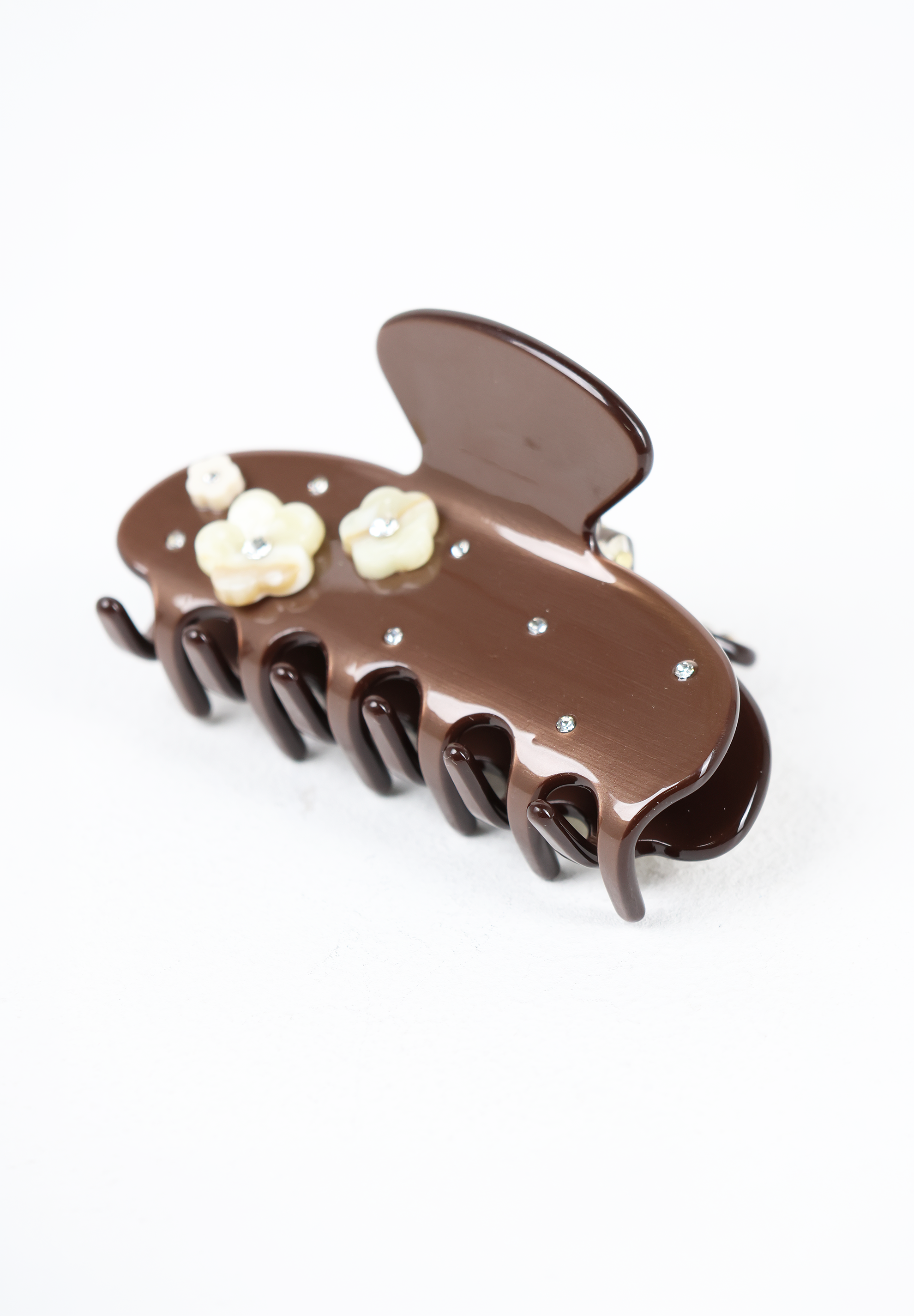 French Floral Embellished Hair Claw Clip