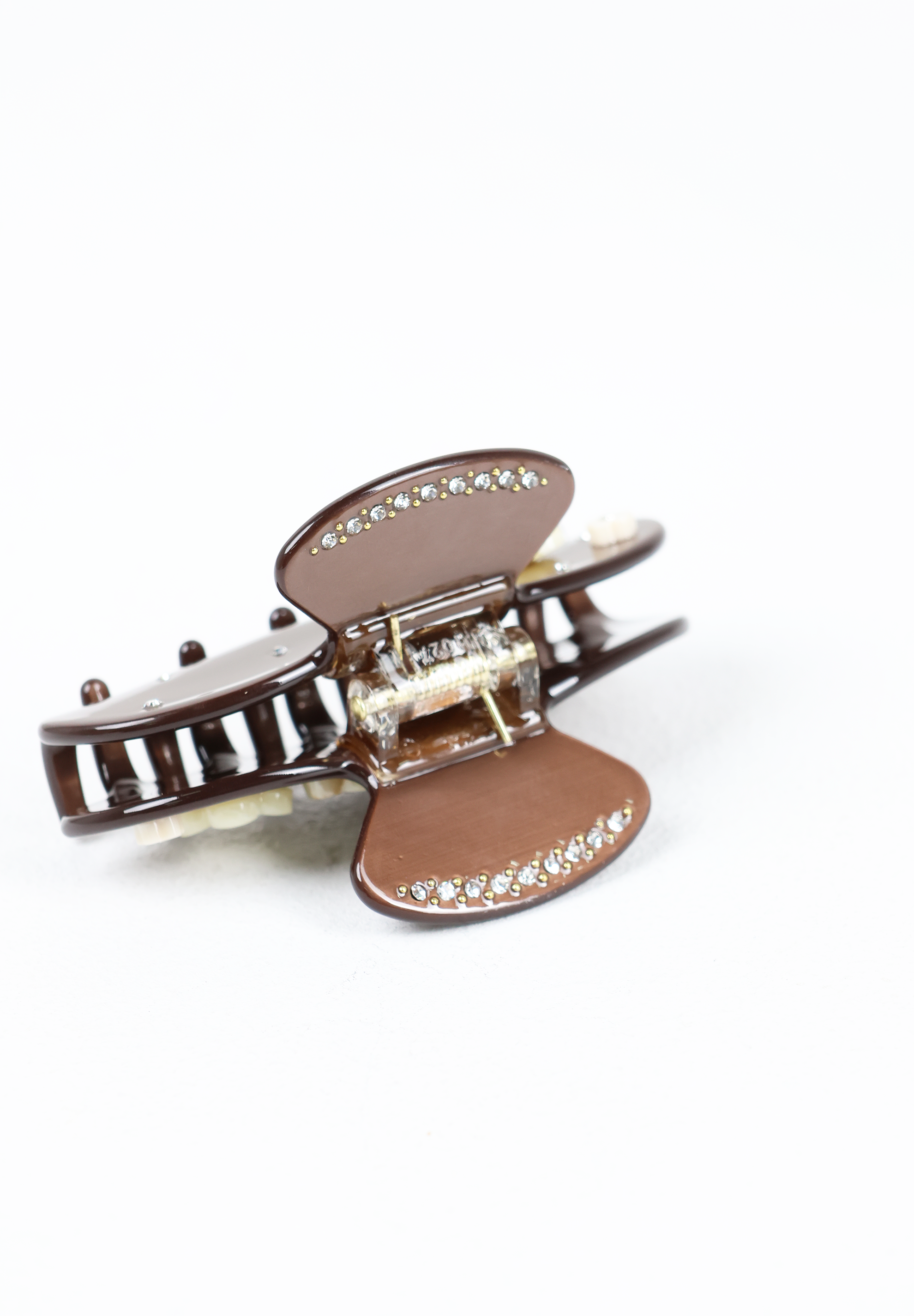 French Floral Embellished Hair Claw Clip