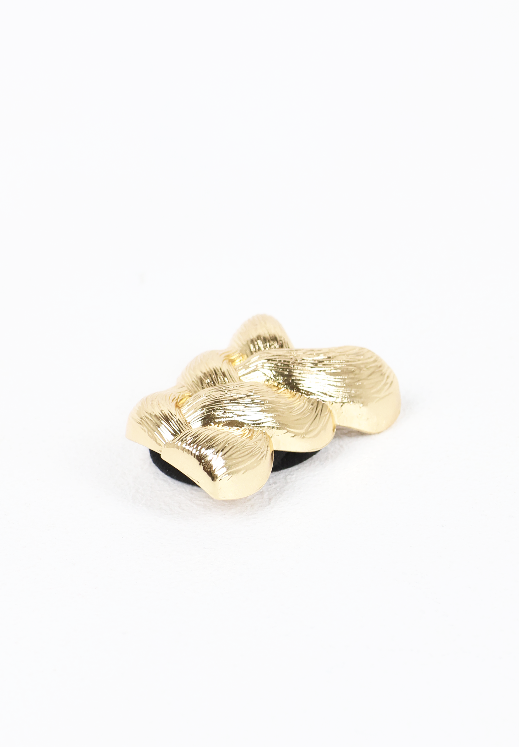 Braided Gold Ponytail Cuff Elastic
