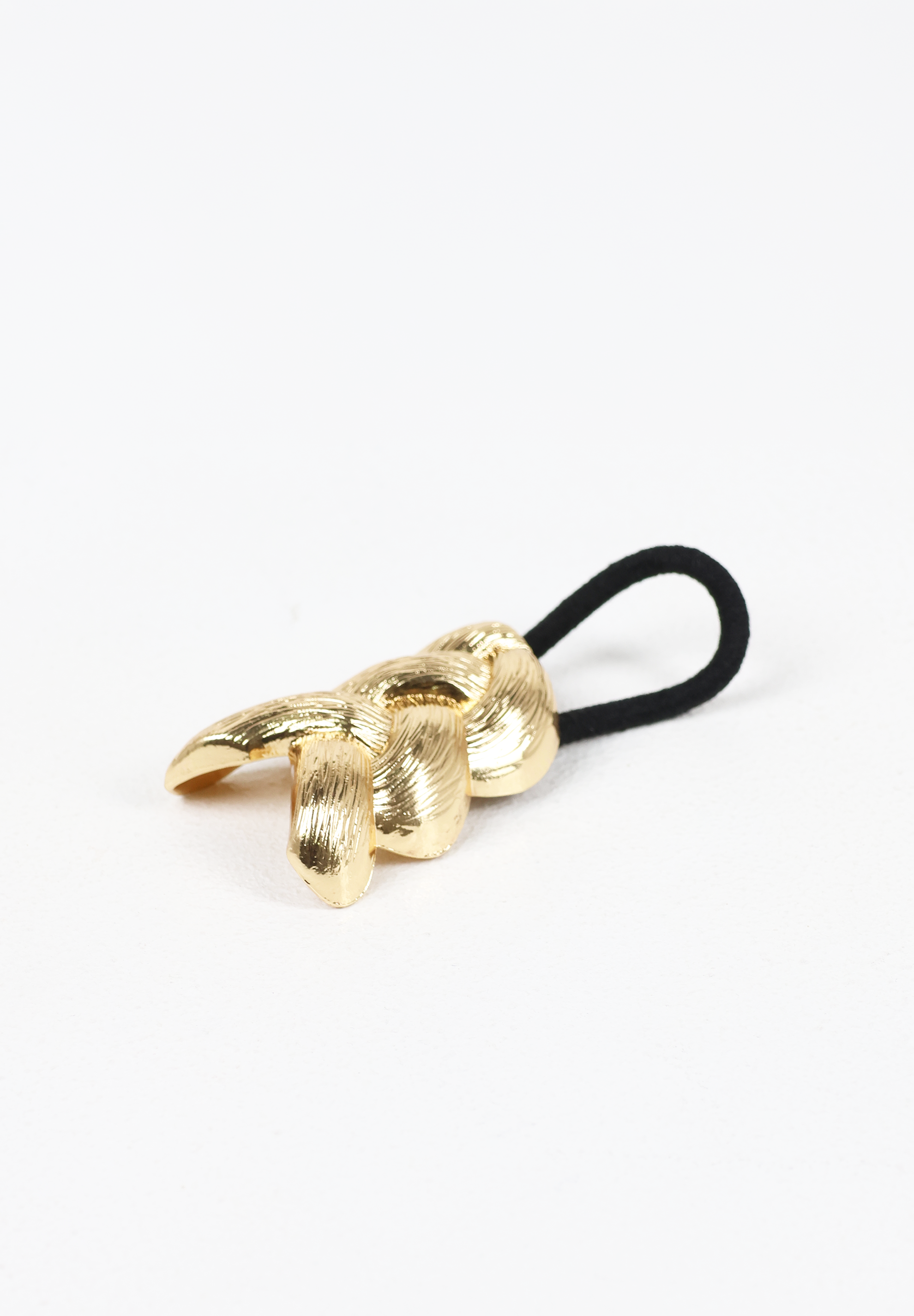 Braided Gold Ponytail Cuff Elastic