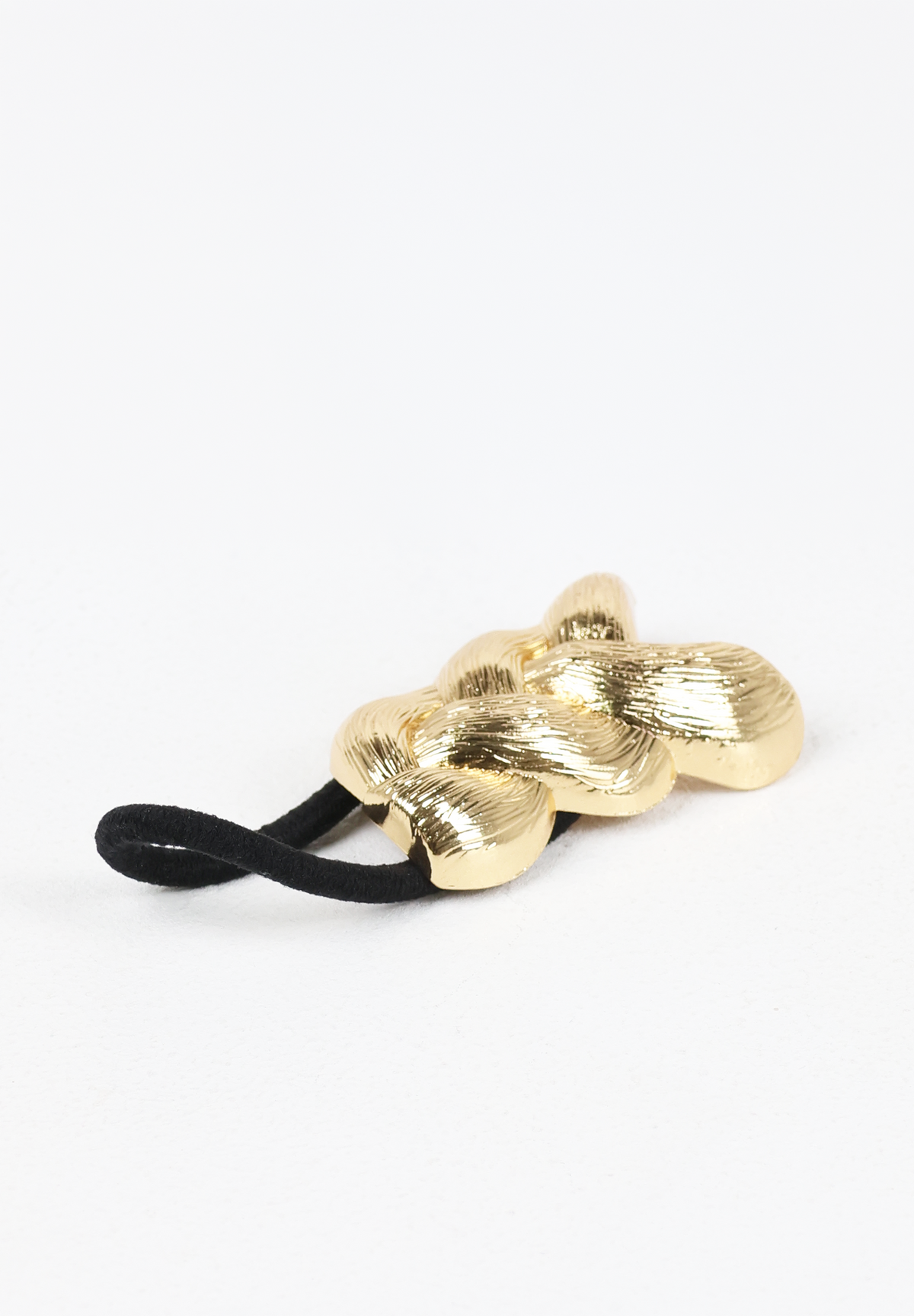 Braided Gold Ponytail Cuff Elastic