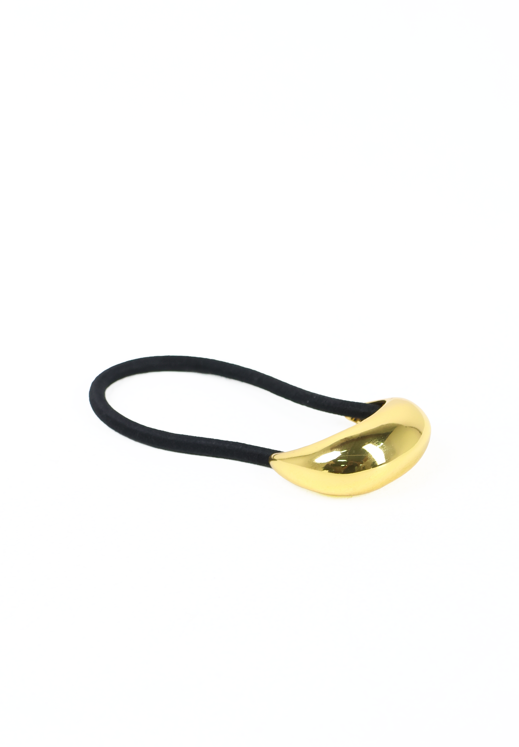 Gold Pebble Metal Elastic Hair Tie