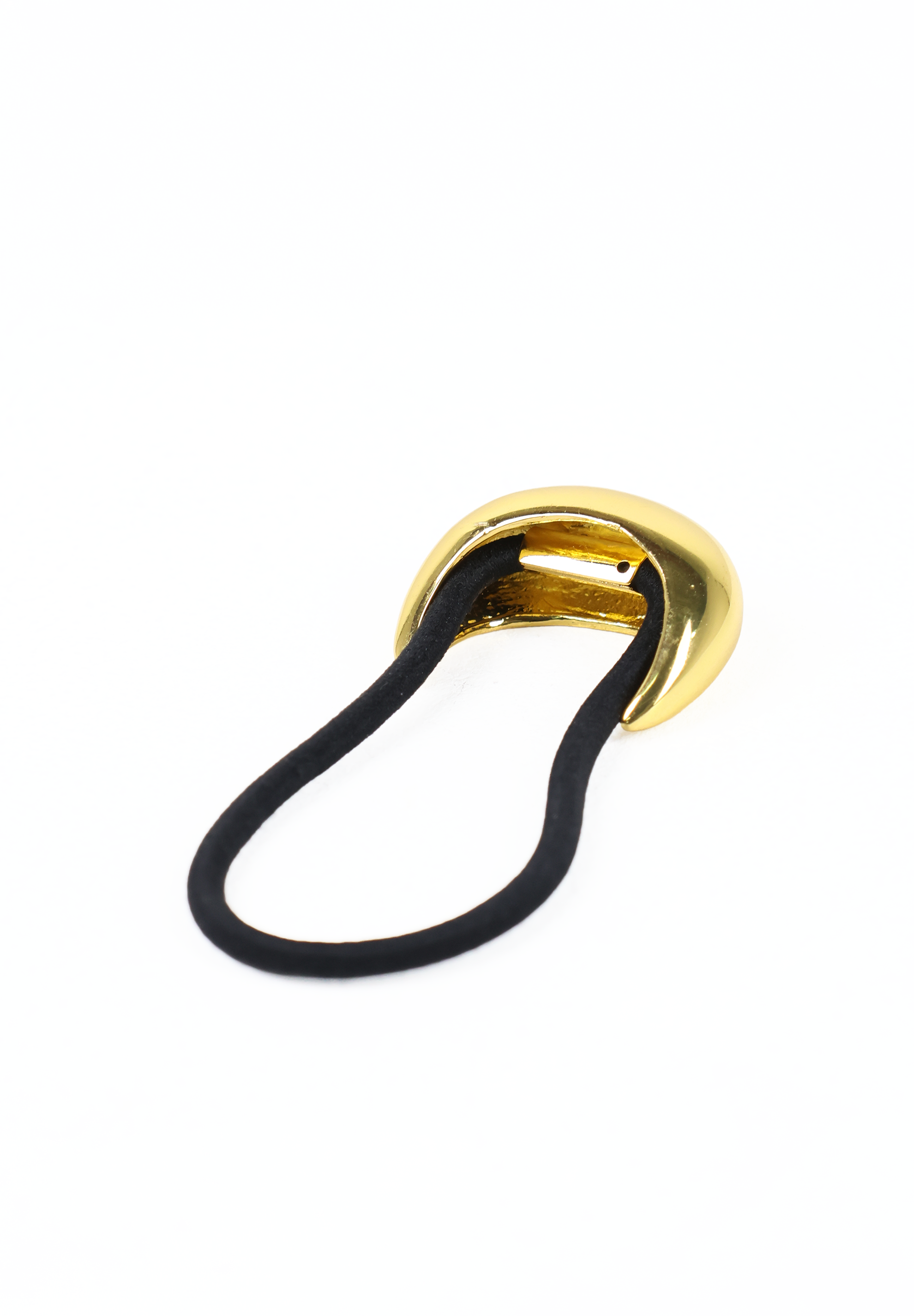 Gold Pebble Metal Elastic Hair Tie