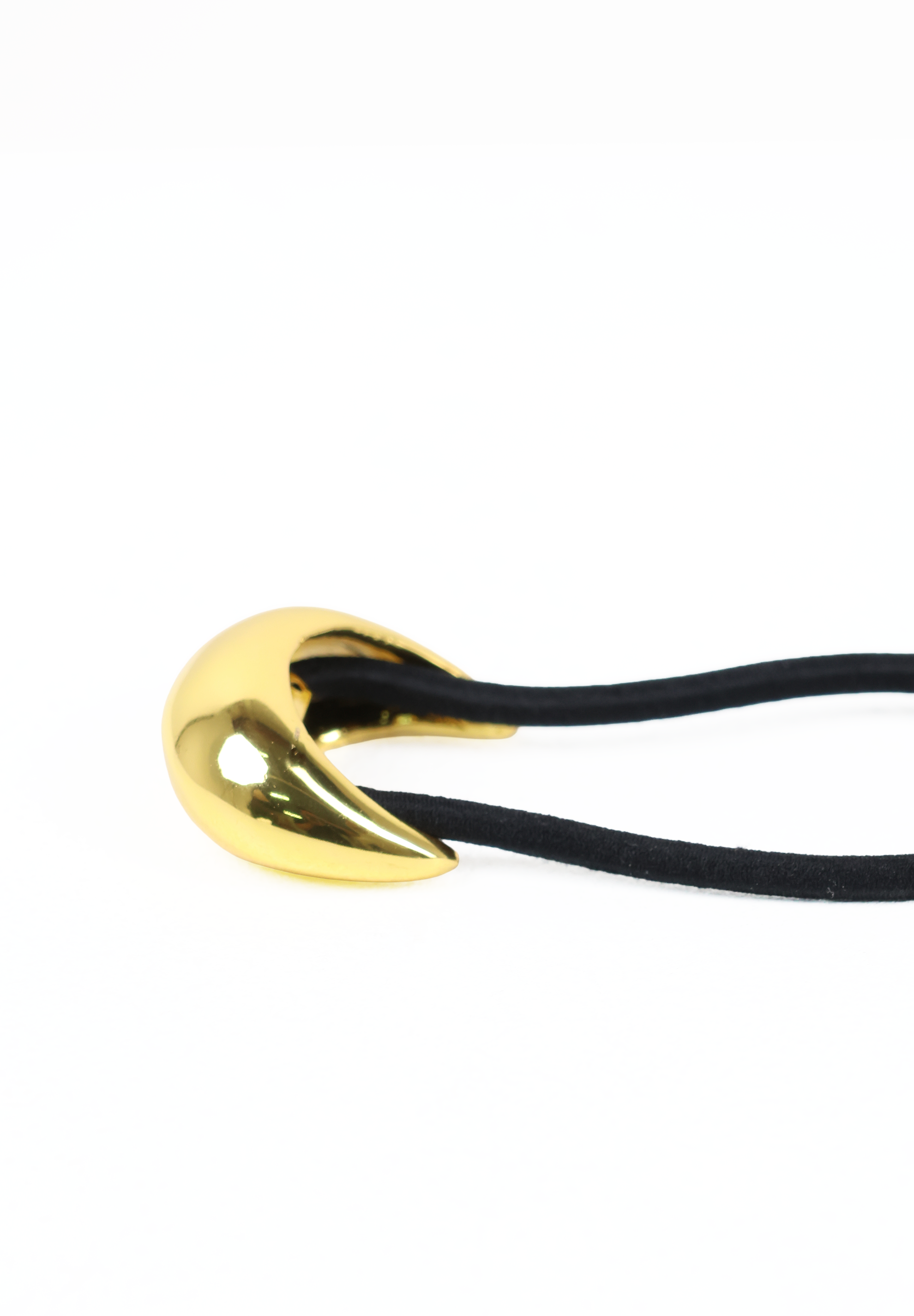 Gold Pebble Metal Elastic Hair Tie