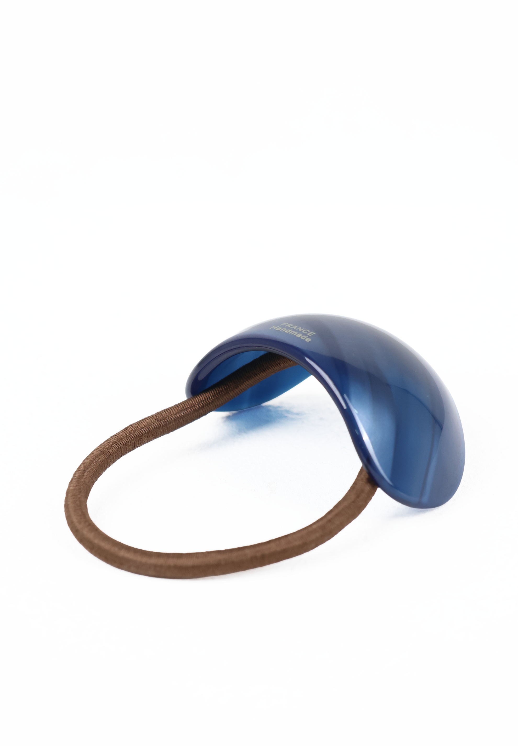 Blue Curved Resin Hair Tie Cuff