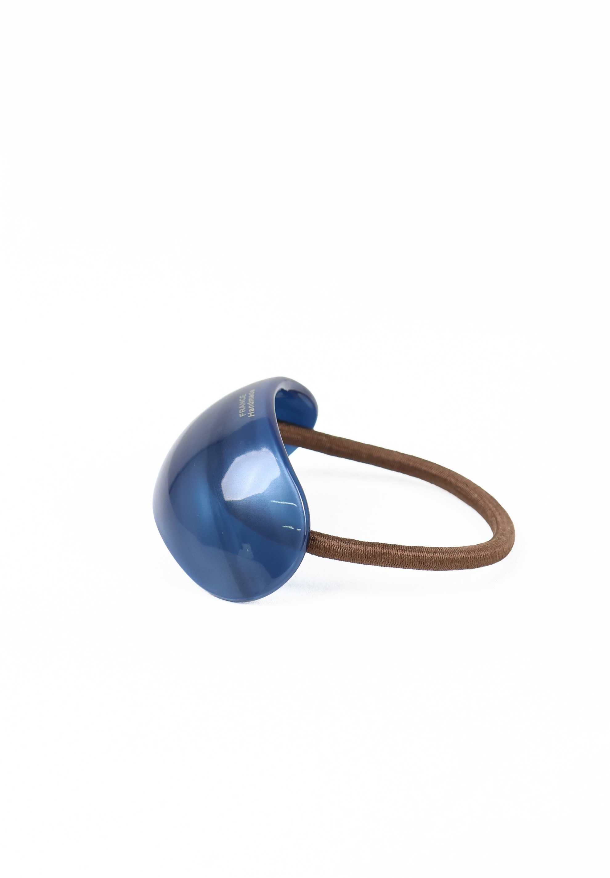 Blue Curved Resin Hair Tie Cuff
