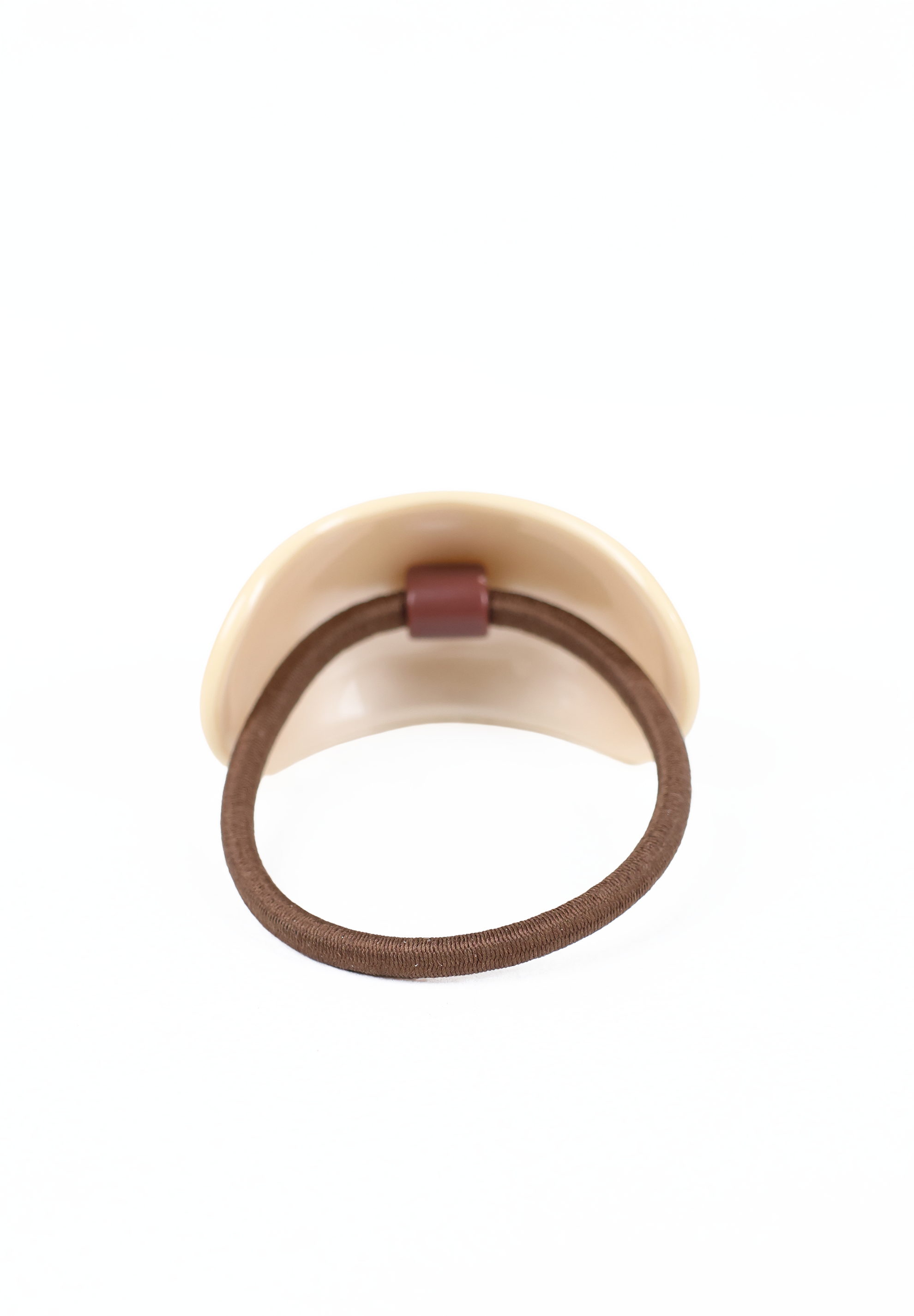 Cream Curved Resin Hair Tie Cuff