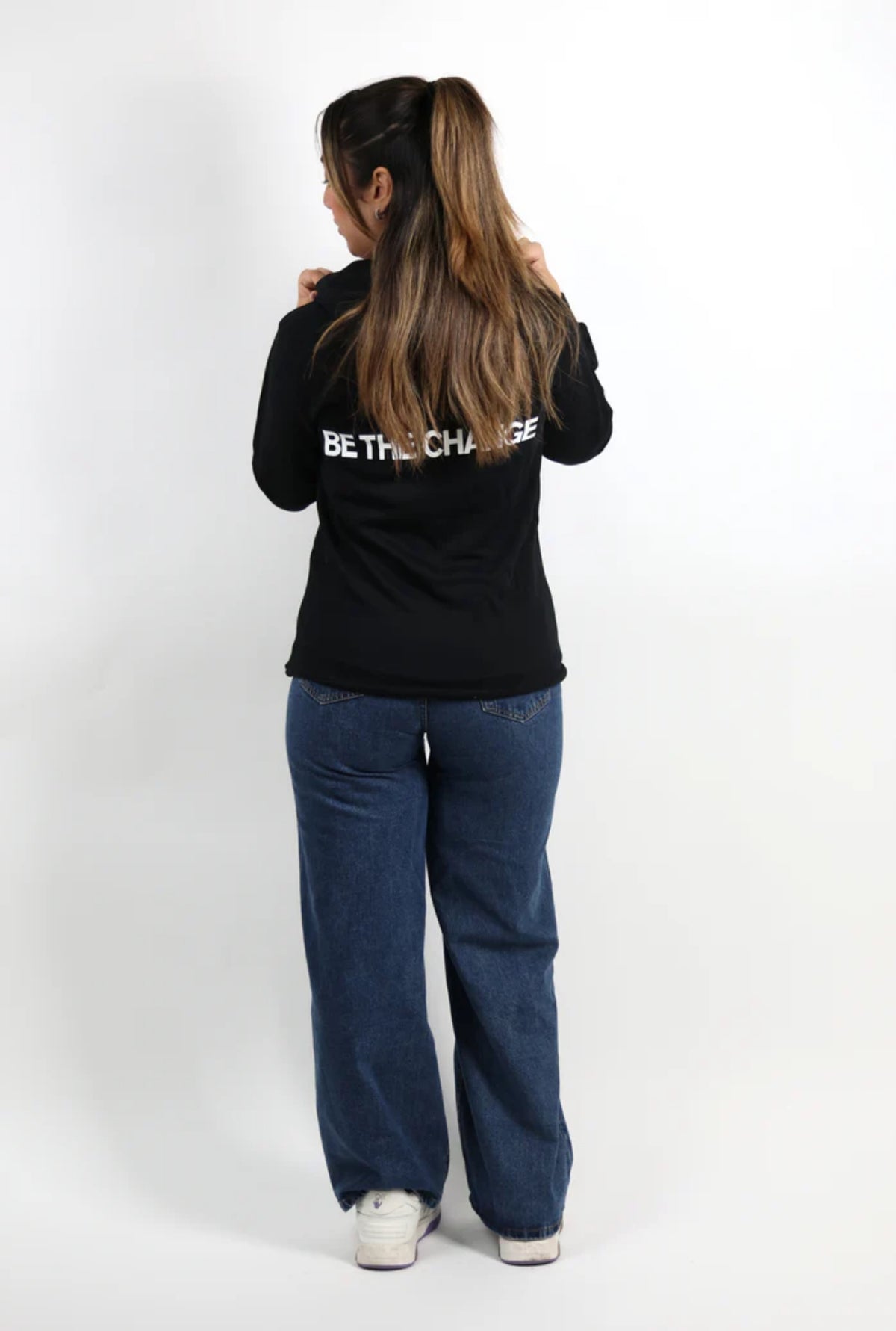 Be The Change Relaxed Fit Hoodie - Black