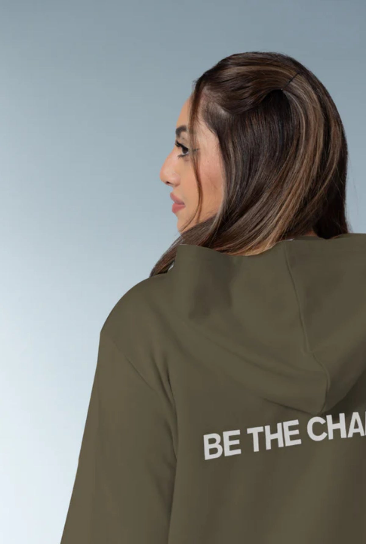 Be The Change Relaxed Fit Hoodie - Olive Green