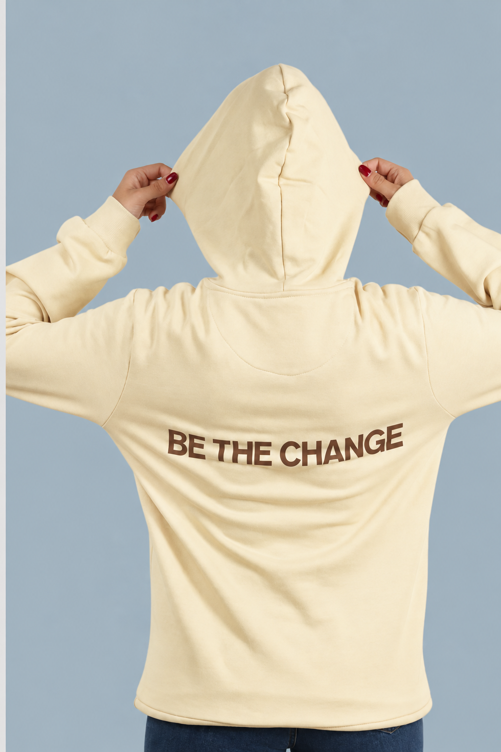 Be The Change Relaxed Fit Hoodie - Butter Yellow