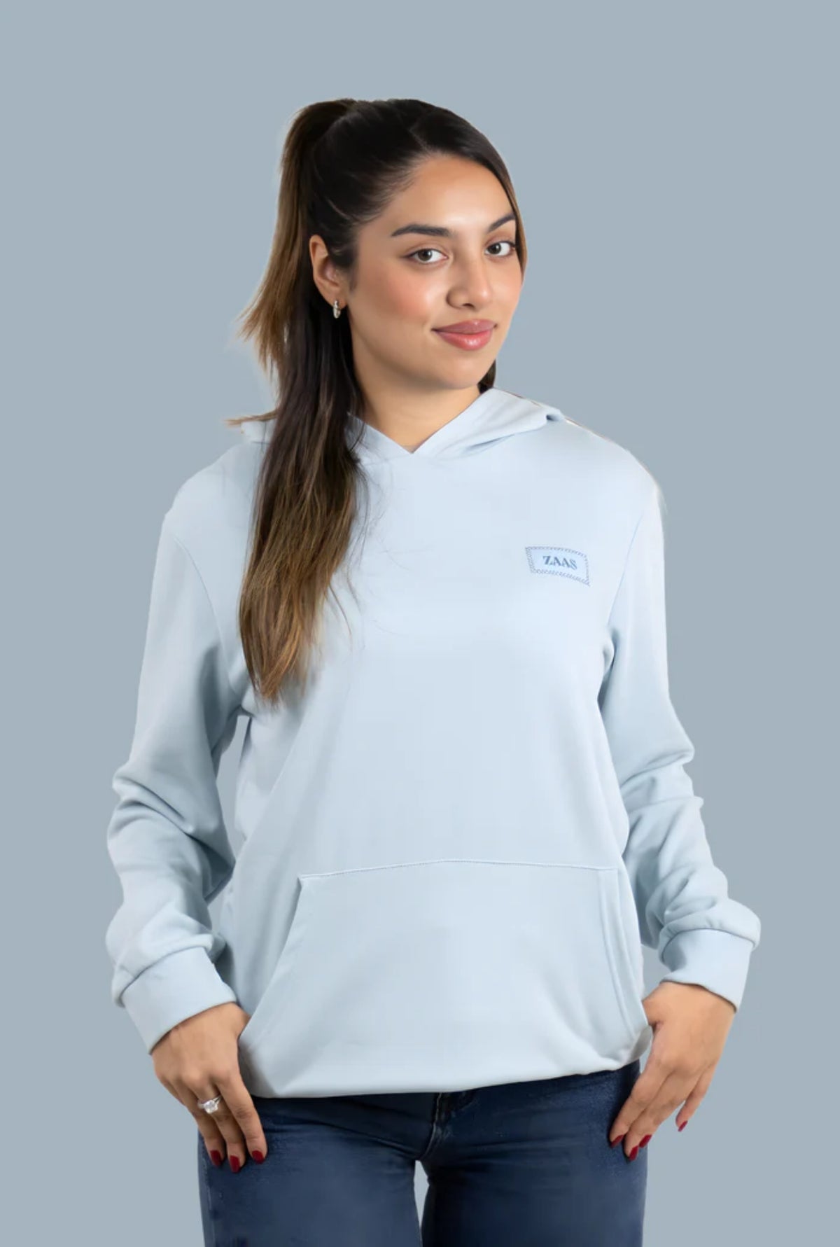 Be The Change Relaxed Fit Hoodie - Baby Blue