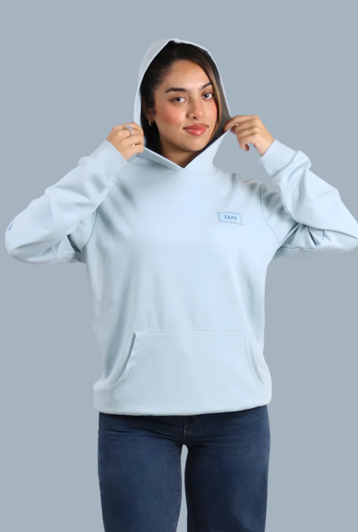 Be The Change Relaxed Fit Hoodie - Baby Blue
