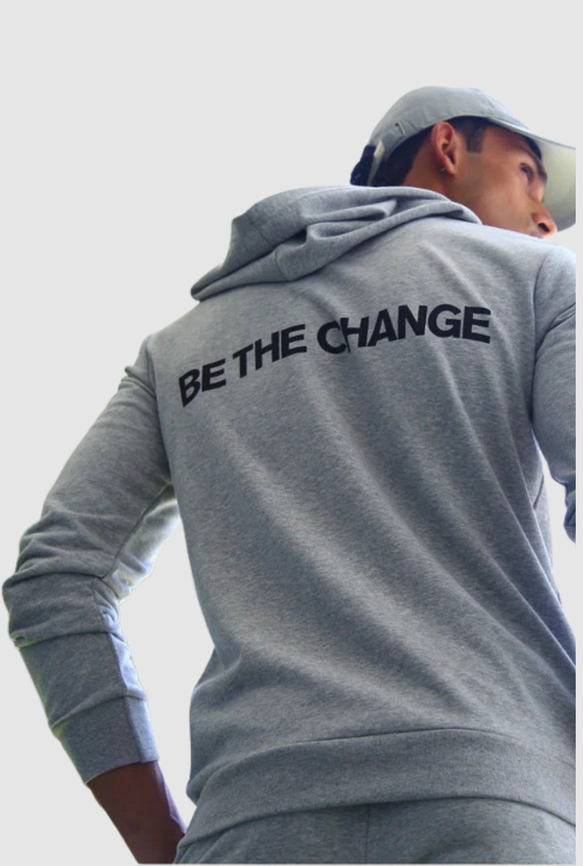 Be The Change Relaxed Fit Hoodie - Grey