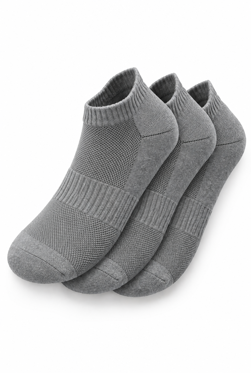 Grey Ankle Length Socks – Pack of 3 | Soft, Comfortable, and Durable Socks for Men & Women