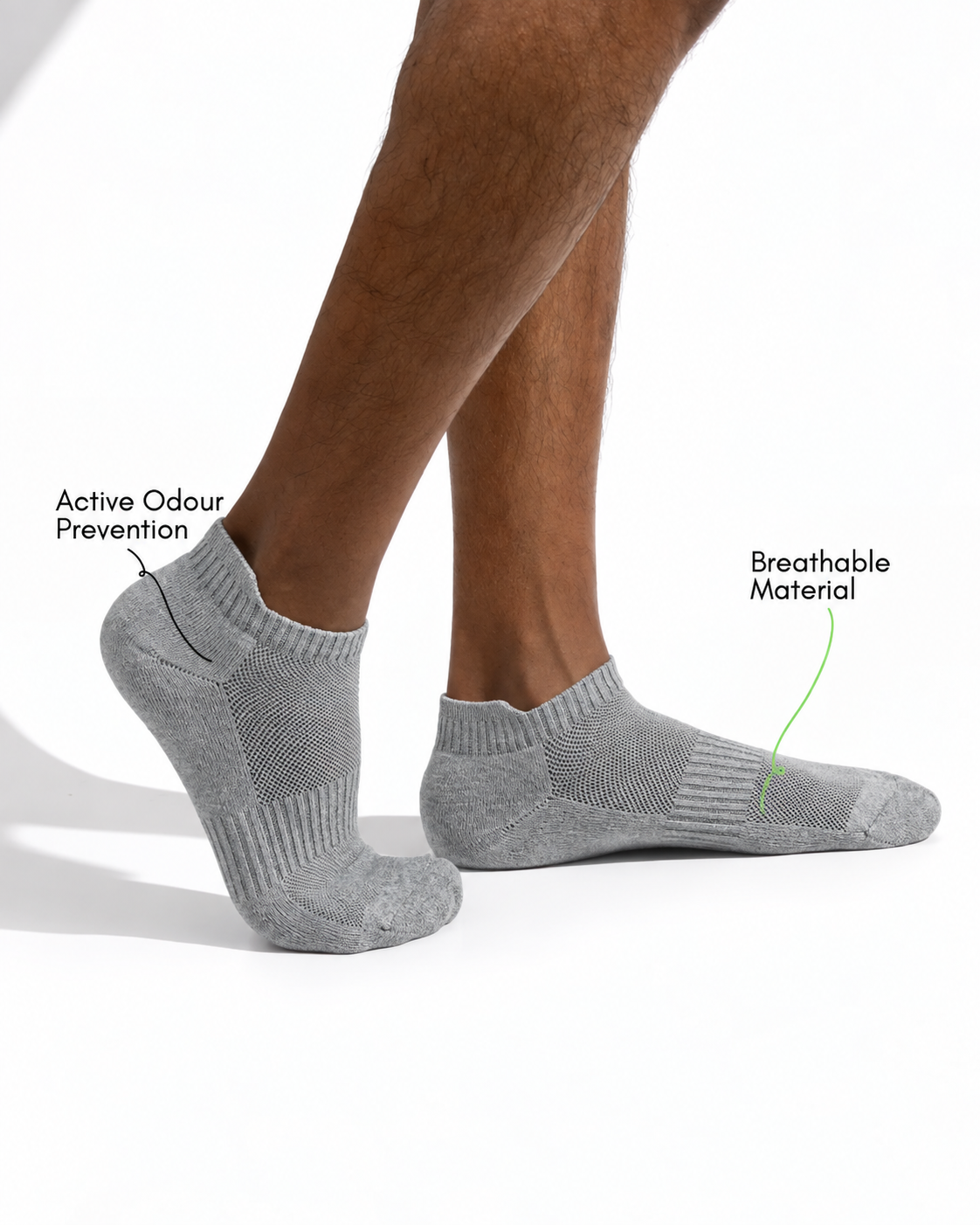 Grey Ankle Length Socks – Pack of 3 | Soft, Comfortable, and Durable Socks for Men & Women