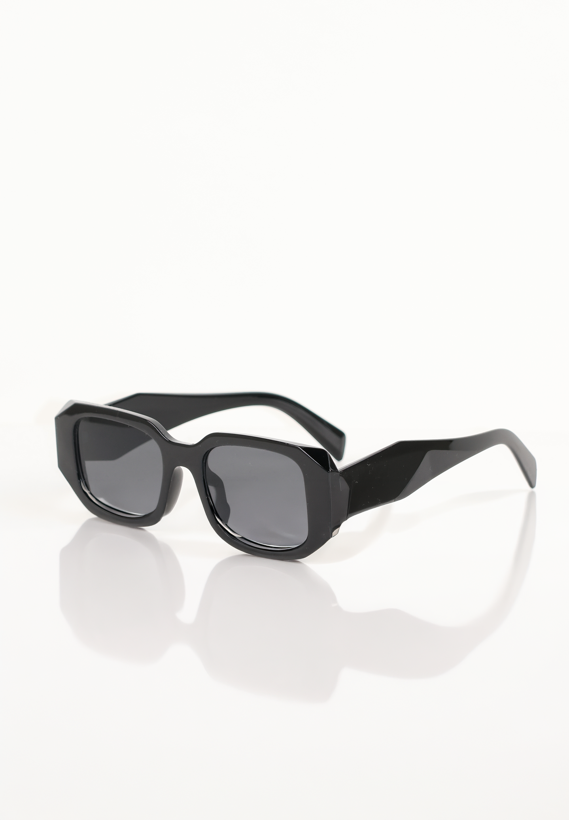 Retro Round Frame Sunglasses - Charcoal Black UV400 Protection