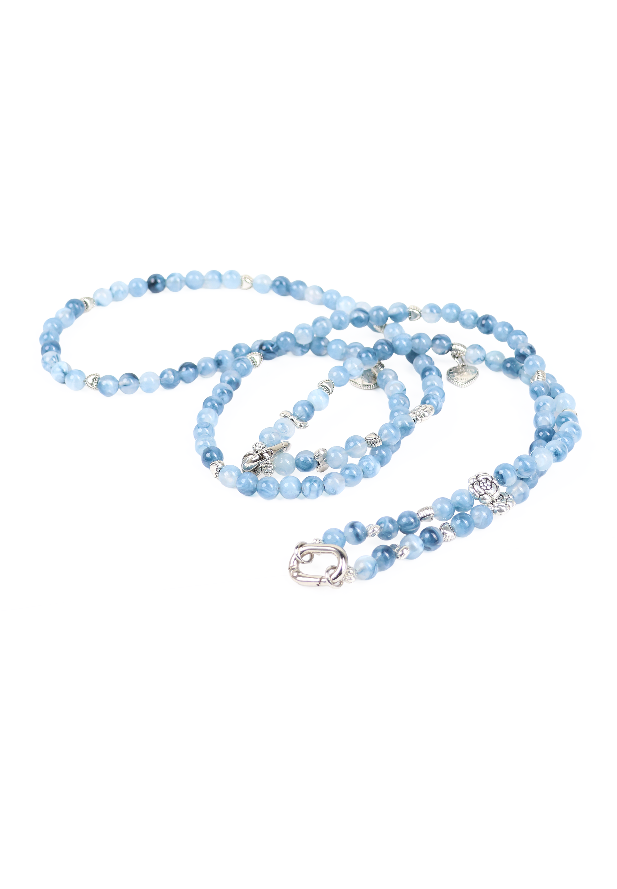 Blue Gemstone Phone Lanyard Crossbody Strap