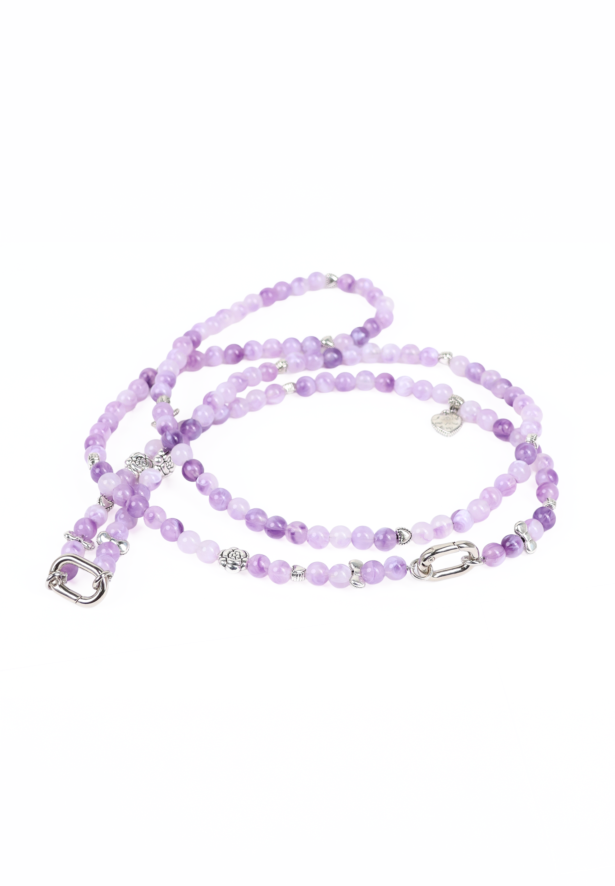 Lavender Dream Beaded Phone Crossbody Strap