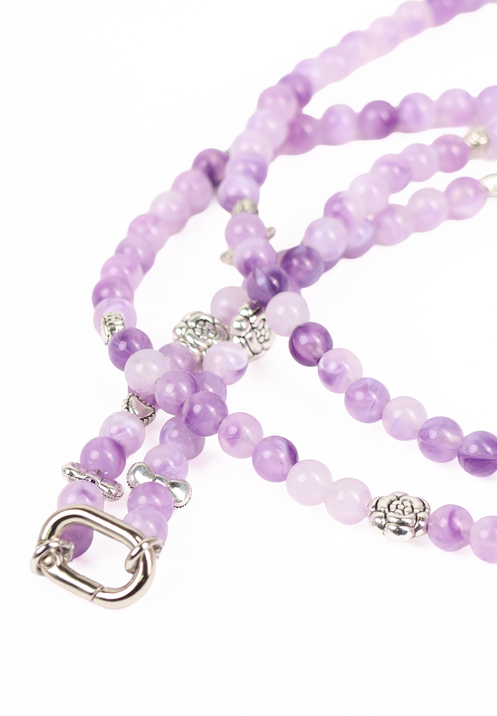 Lavender Dream Beaded Phone Crossbody Strap