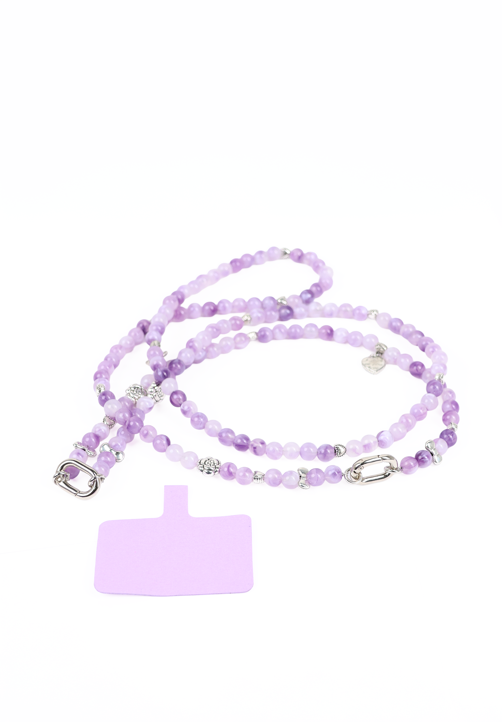 Lavender Dream Beaded Phone Crossbody Strap