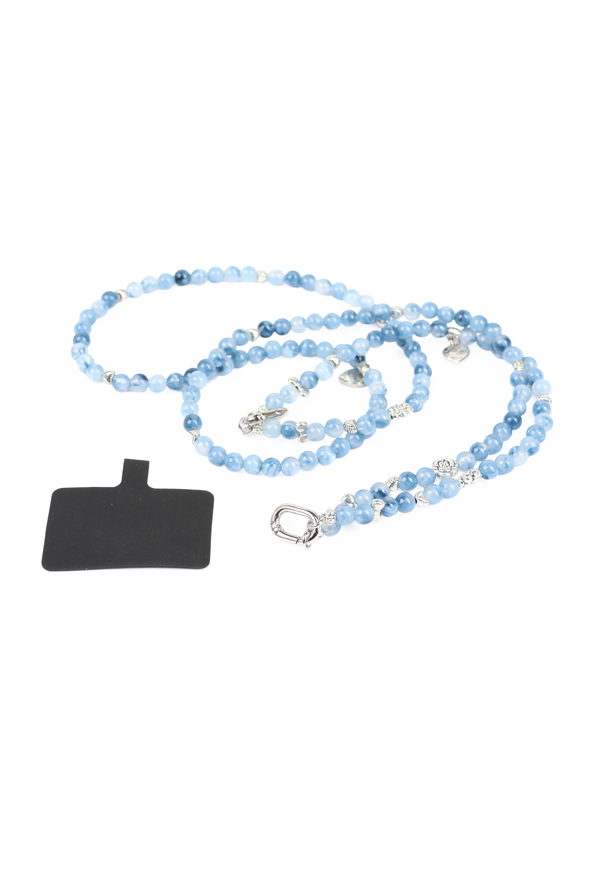Blue Gemstone Phone Lanyard Crossbody Strap