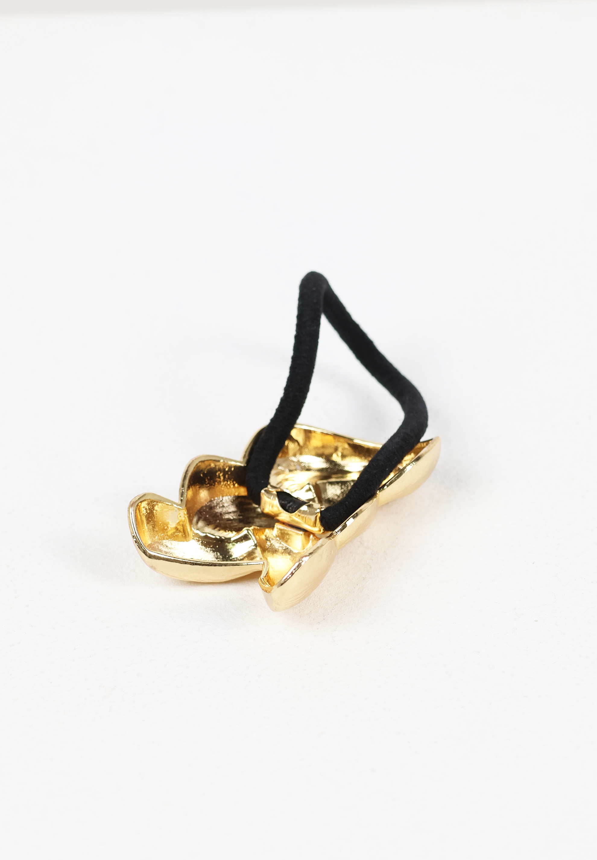 Braided Gold Ponytail Cuff Elastic